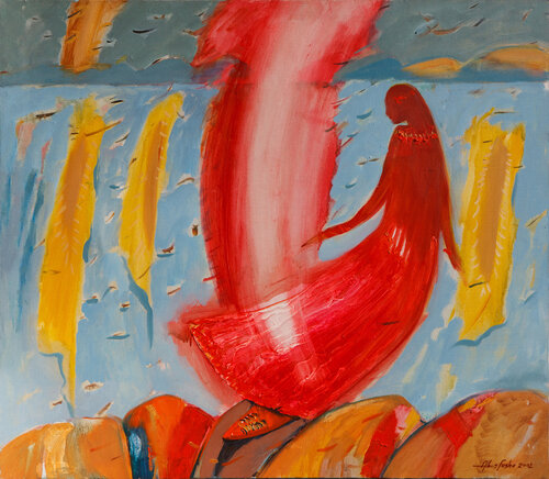 The Path of Quiet Fire di Albes Fusha, Pittura in vendita su Singulart
