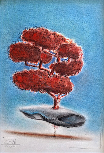 Arbor inter mundos. Arbre entre les mondes. by Gier Gier, Work on Paper for Sale on Singulart