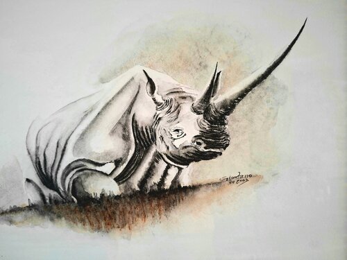 Loxodonta africana N°2 by Gier Gier, 絵画 for Sale on Singulart