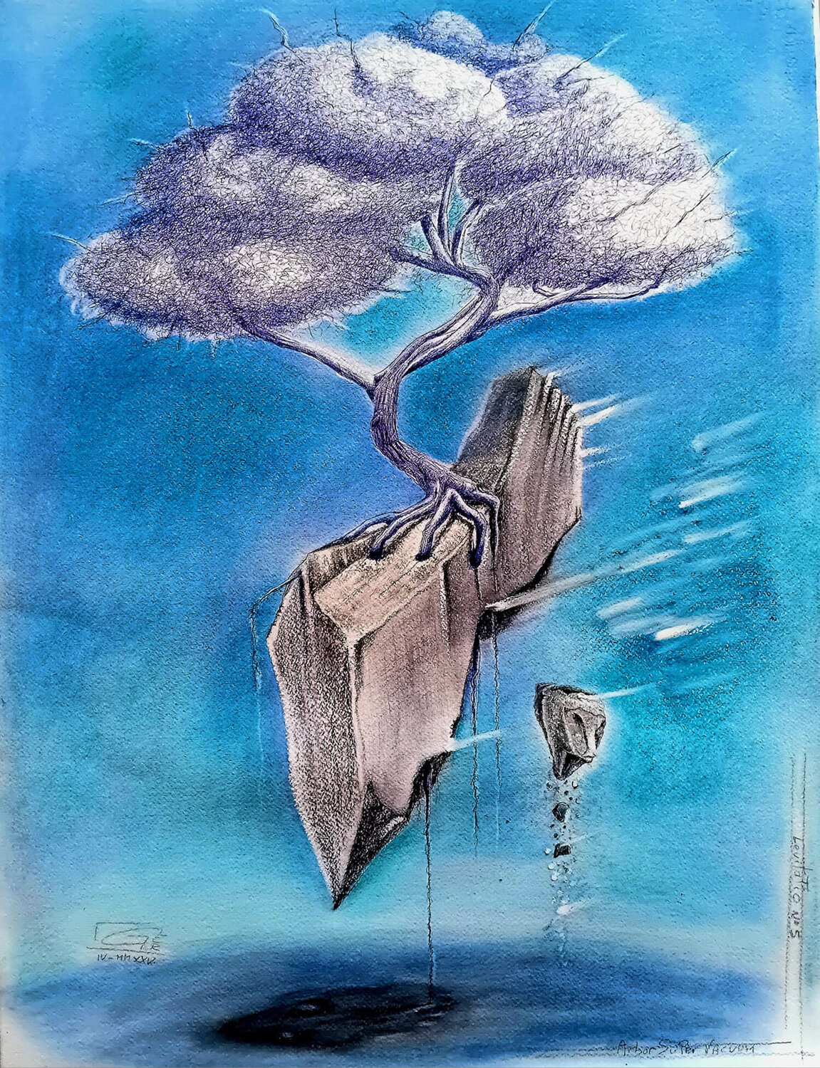 Levitatio N°5. Arbor super vacuum. Arbre au dessus du vide. Gier Gier Werk auf Papier zu verkaufen
