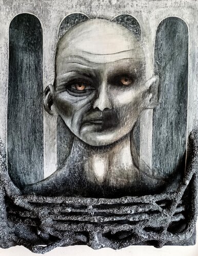 Faces (Acrylic and Sculpture) par Edo Hessegatti, Peinture en vente sur Singulart