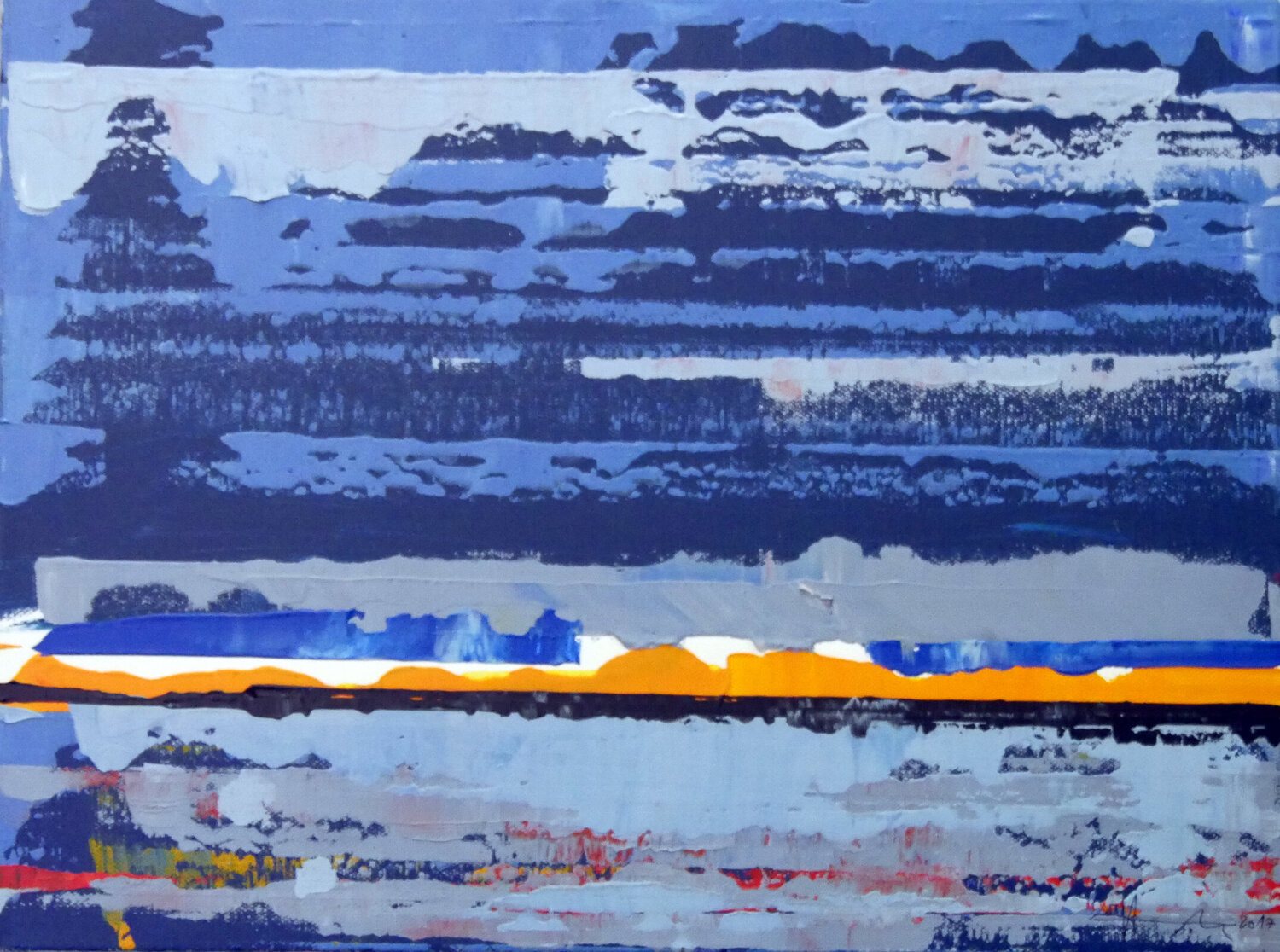 Horizons #7 30x40 2017 Yves Hasselmann Original painting for sale