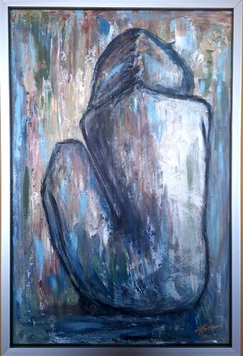 lady in blue de Thelma Hopman, Pintura a la venta en Singulart