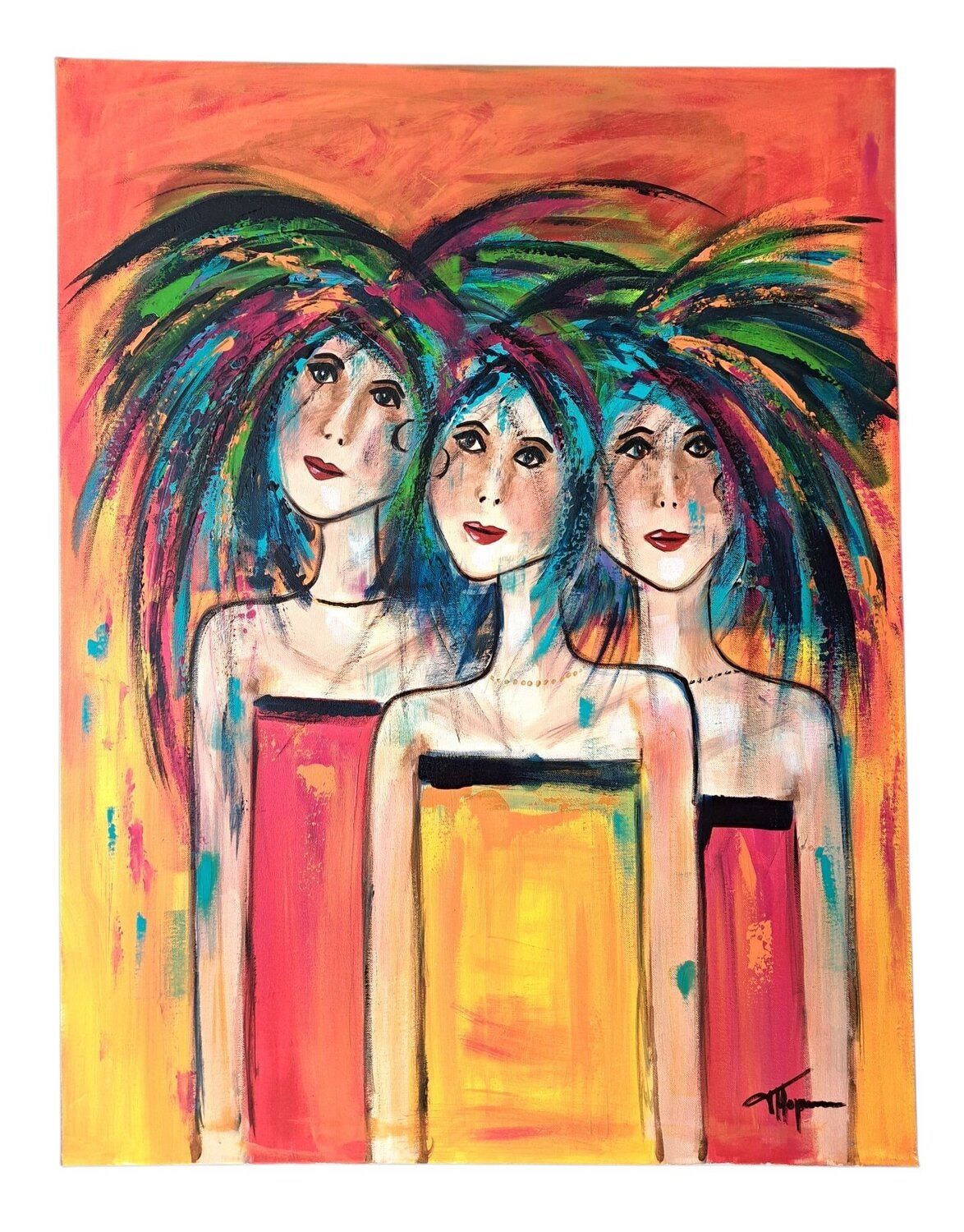 Friends going out Thelma Hopman Pintura original en venta