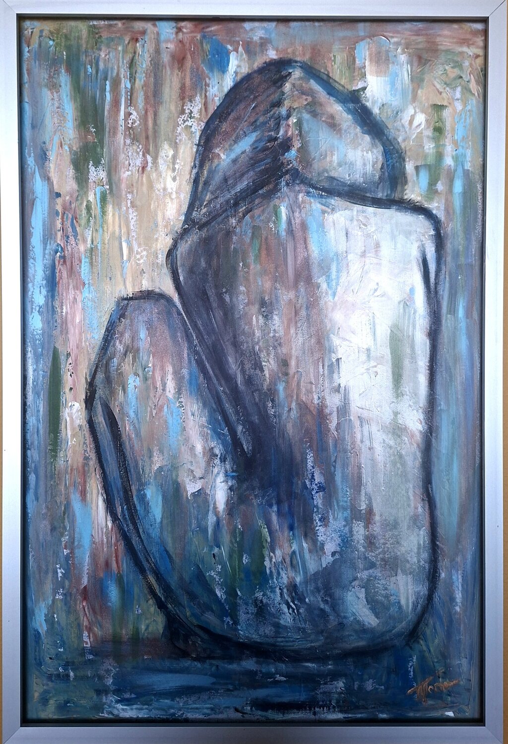lady in blue Thelma Hopman Dipinto originale in vendita