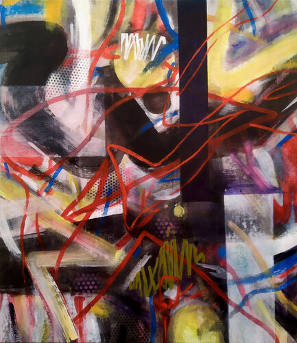 Trazos rojos by Rafael Cerdá, 絵画 for Sale on Singulart