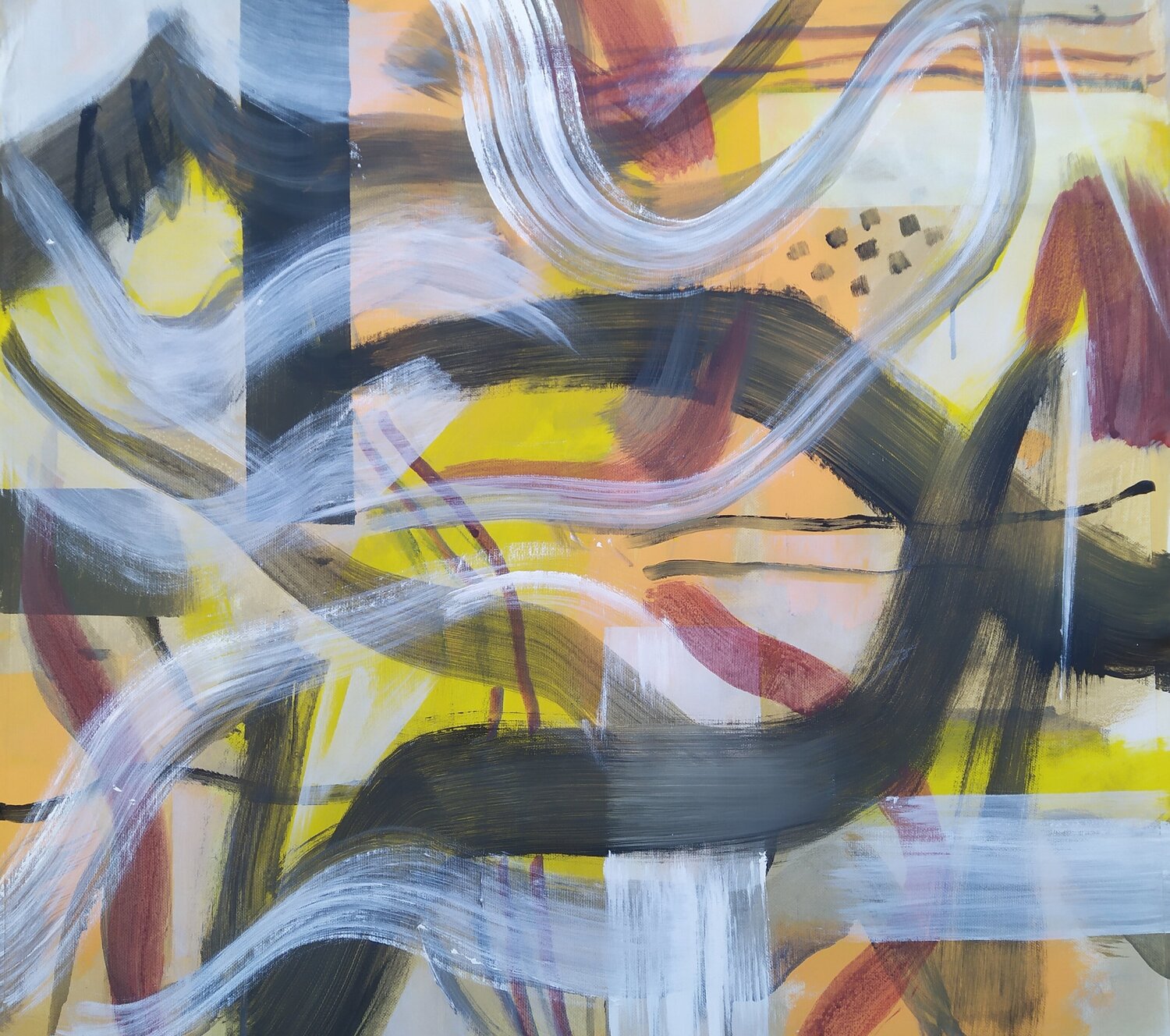 Trazos blancos Rafael Cerdá Original painting for sale