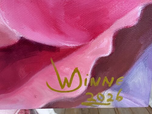 Connected to your soul, the part where my signature is di Winne, Pittura in vendita su Singulart