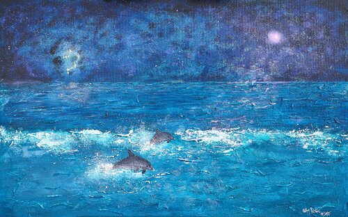 Luminaris – Hüter des Sternenwissens by Kathrin Richter, Painting for Sale on Singulart