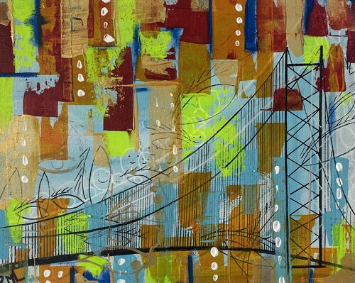 Serie Puentes par Rosana Mendes Lucas, Peinture en vente sur Singulart
