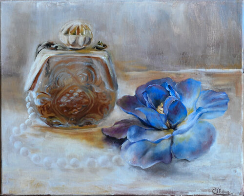 Grandmother's Perfume par Crystal Billing, Peinture en vente sur Singulart