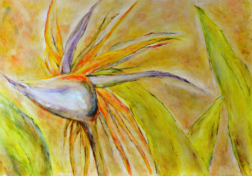 Bird of paradise by Carmen Lindahl, Painting for Sale on Singulart