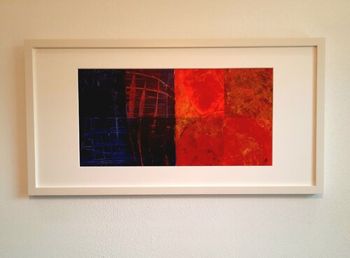 Where is the red square by Adriana Acree, Painting for Sale on Singulart