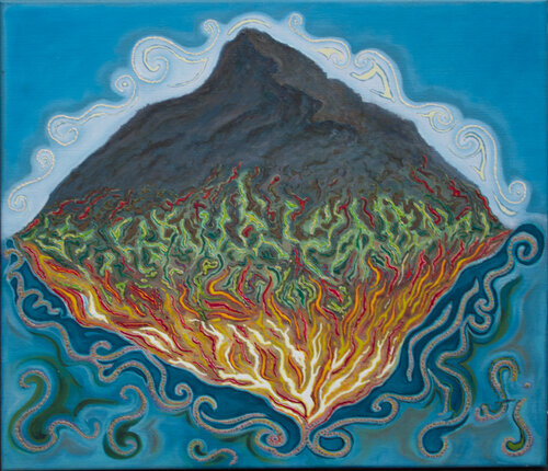A mountain with deep roots de Dadi Gudbjornsson, Pintura a la venta en Singulart