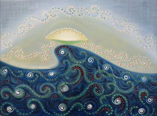 Over the sea. de Dadi Gudbjornsson, Pintura a la venta en Singulart