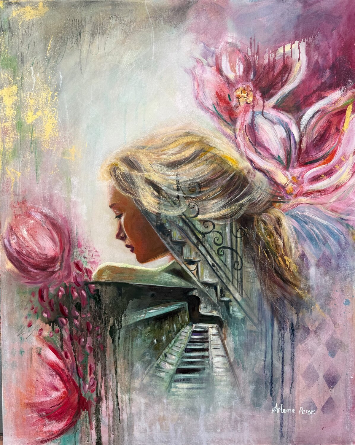 Distant Notes of Yesterday Arlene Peters Pintura original en venta