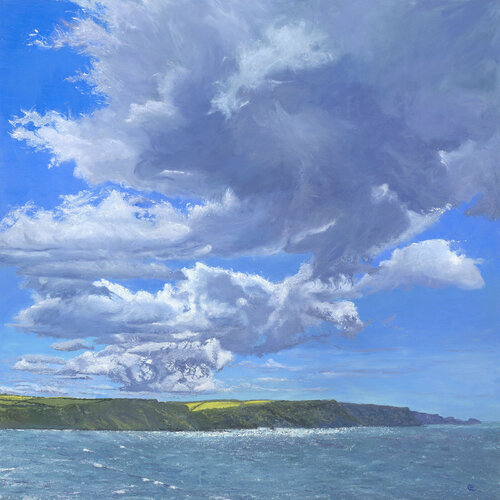 Front Over Widemouth Bay von Chris Edwards, Malerei kaufen auf Singulart