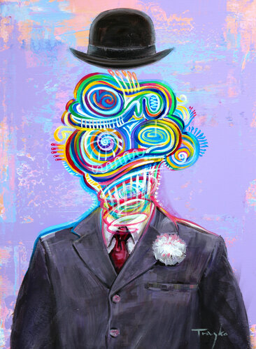 Monday | Portrait | New Hat van Trayko Popov, Schilderij te koop op Singulart