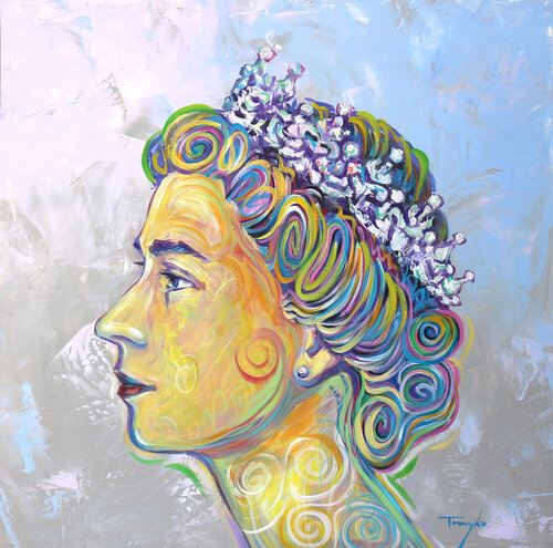 Queen | Queen Elizabeth | British van Trayko Popov, Schilderij te koop op Singulart
