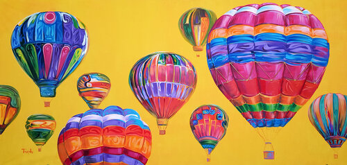 Hot Air Balloons van Trayko Popov, Schilderij te koop op Singulart