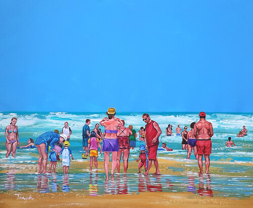 At the Beach | Summer | Vacation van Trayko Popov, Schilderij te koop op Singulart