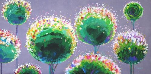 Forest | Woods | Green van Trayko Popov, Schilderij te koop op Singulart