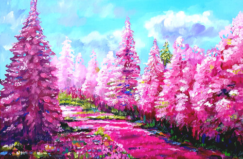 A Walk in the Forest van Trayko Popov, Schilderij te koop op Singulart