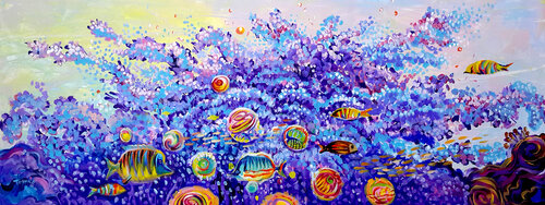 Underwater | Corals | Great Barrier Reef van Trayko Popov, Schilderij te koop op Singulart
