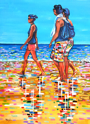 Beach walk van Trayko Popov, Schilderij te koop op Singulart