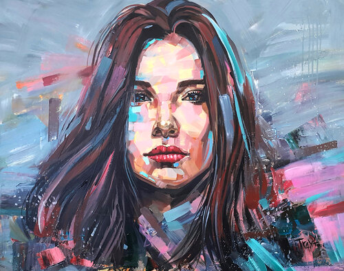 City Woman van Trayko Popov, Schilderij te koop op Singulart