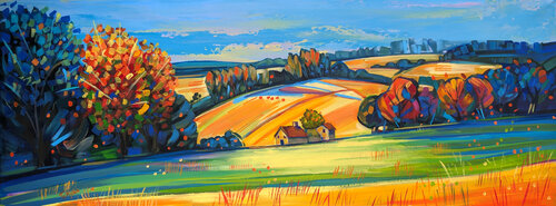 Valley of the Warm Winds van Trayko Popov, Schilderij te koop op Singulart
