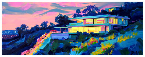 The lights of the city van Trayko Popov, Schilderij te koop op Singulart