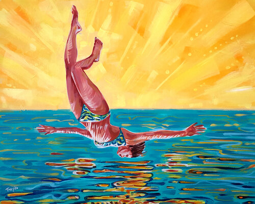 Sea, Talk to Me... van Trayko Popov, Schilderij te koop op Singulart