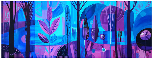 Midnight Forest van Trayko Popov, Schilderij te koop op Singulart