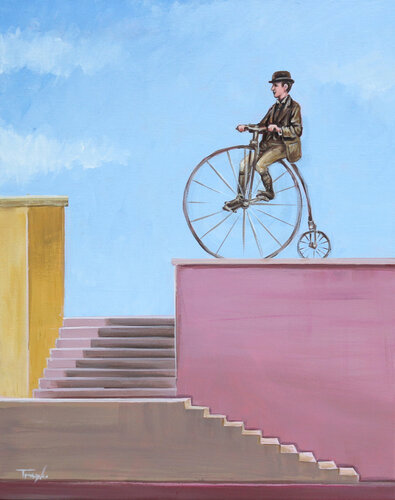 Retro bicycle. van Trayko Popov, Schilderij te koop op Singulart