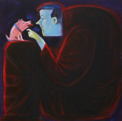 The Dog Lover van Trayko Popov, Schilderij te koop op Singulart