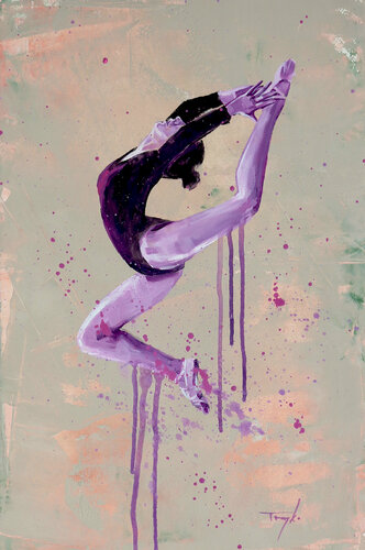 Movement . Balerina. In the Air. van Trayko Popov, Werk op papier te koop op Singulart