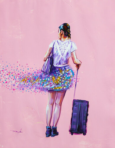 She's Leaving... van Trayko Popov, Werk op papier te koop op Singulart