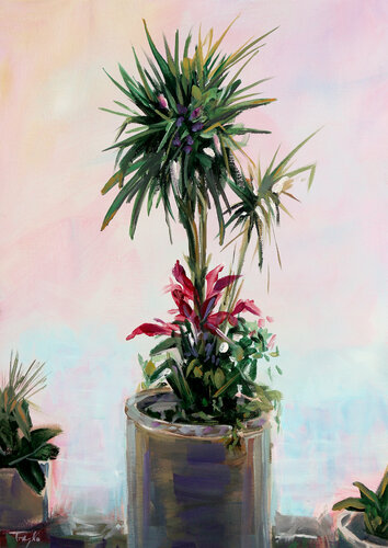 The Big Green Plant. van Trayko Popov, Schilderij te koop op Singulart
