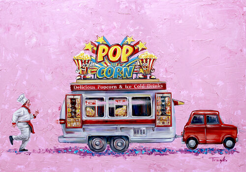 Popcorn. Nostalgic. Childhood van Trayko Popov, Schilderij te koop op Singulart