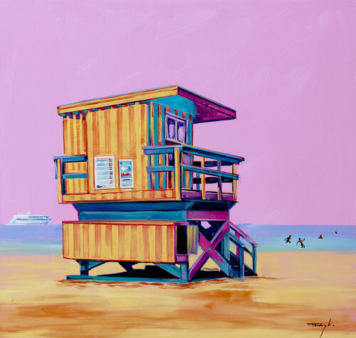 Summer. Life guard. Beach patrol. van Trayko Popov, Schilderij te koop op Singulart