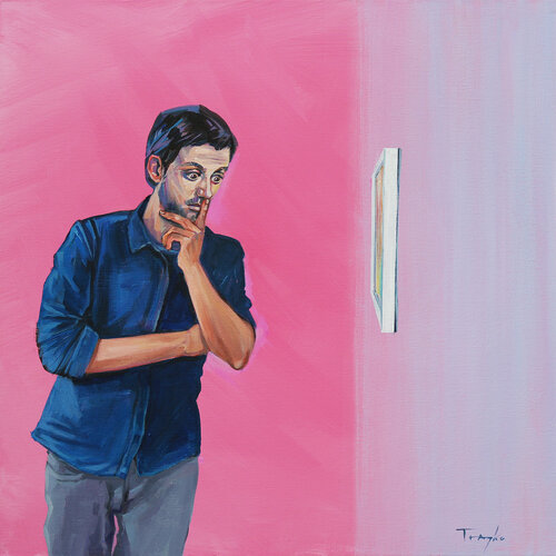 Art Lover. Exhibition. Collector. Painting di Trayko Popov, Pittura in vendita su Singulart