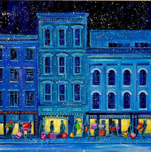Winter Holidays. Seasons Greetings. Christmas. Hollidays. van Trayko Popov, Schilderij te koop op Singulart