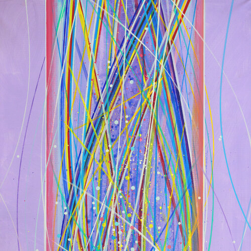 The Web. World Wide Web.  Internet. Traces. van Trayko Popov, Schilderij te koop op Singulart