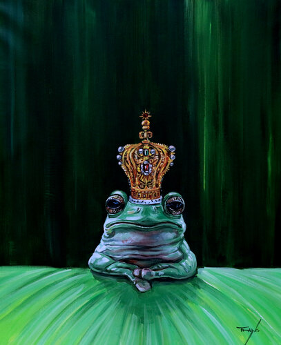 The Frog Princess. Tale. Story. van Trayko Popov, Schilderij te koop op Singulart