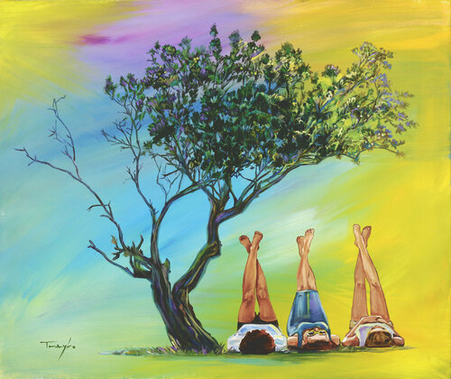 We are Nature. Stay cool, stay green! van Trayko Popov, Schilderij te koop op Singulart