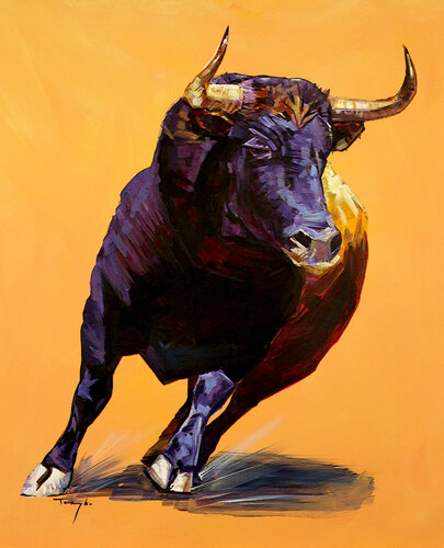 Bull | Taurus | Year of the Ox | Zodiac van Trayko Popov, Schilderij te koop op Singulart