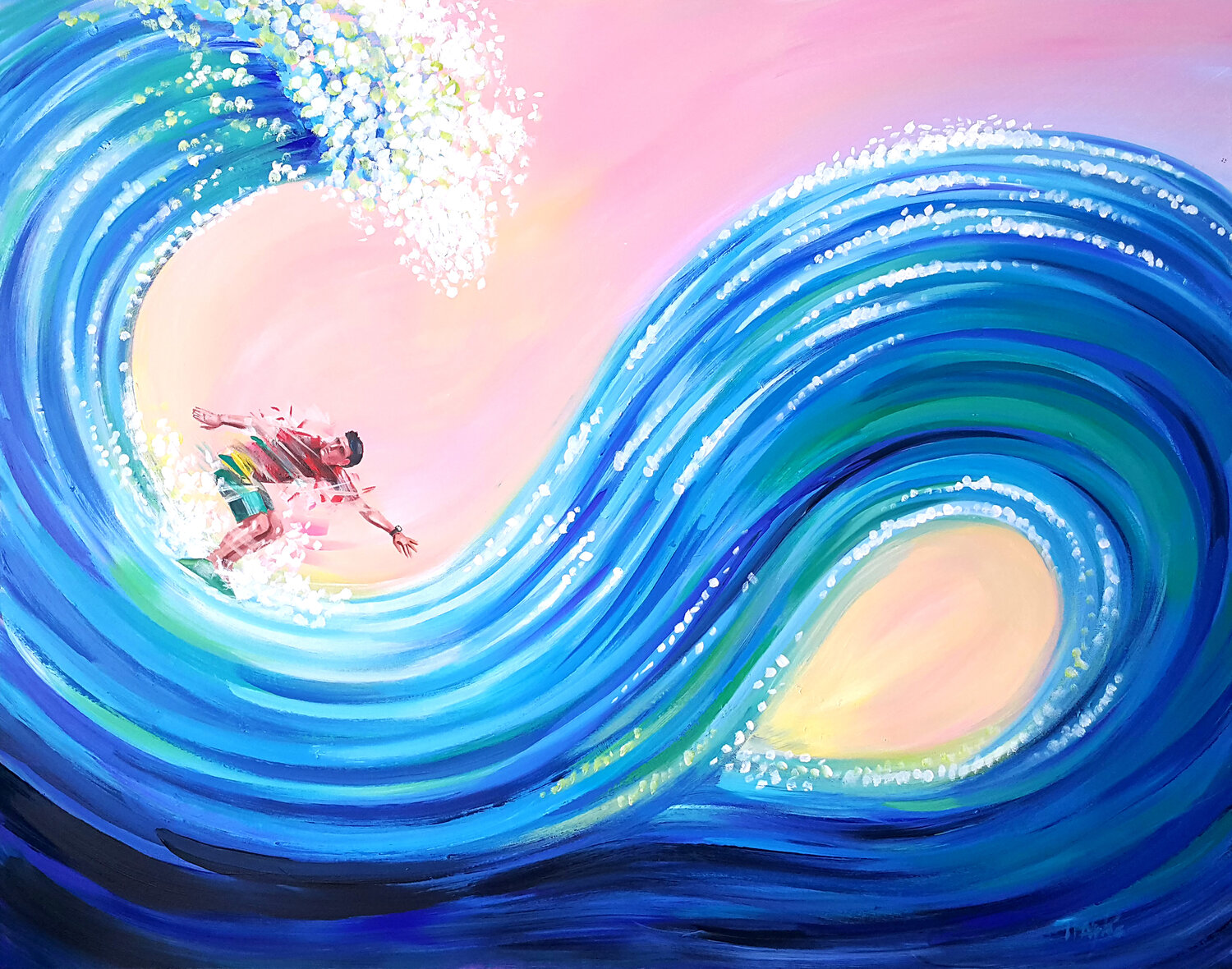 Endless Surf. Waves. Ocean Trayko Popov