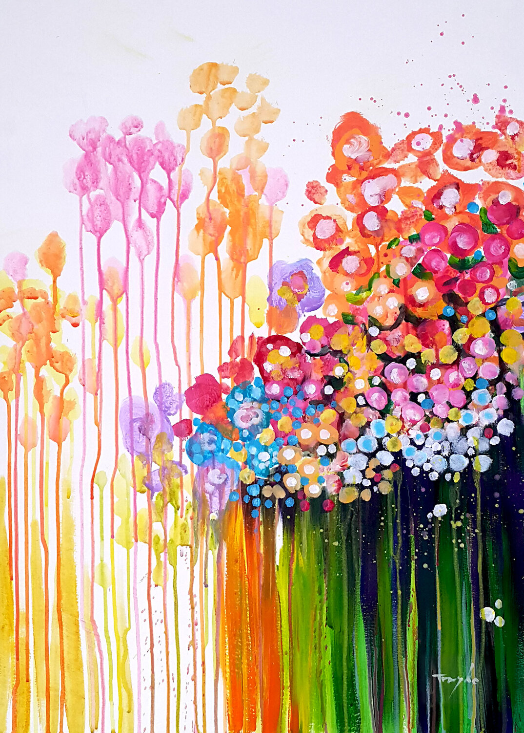 Flowers | Field of flowers Trayko Popov Originalgemälde zu verkaufen