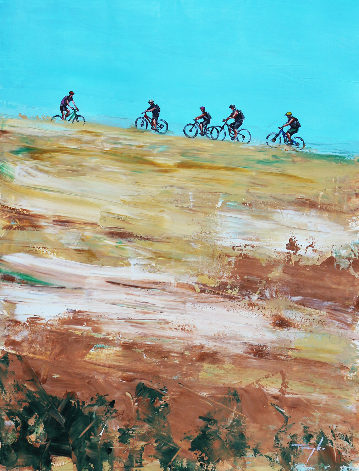 Mountain Bike. Outdor. Cycling. Bicycle. Speed. Trayko Popov Werk auf Papier zu verkaufen